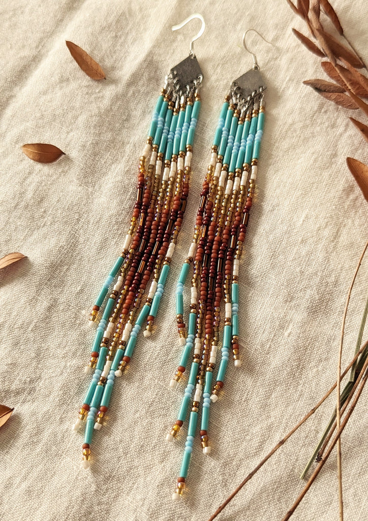Thunder Hawk, Classic Native Beaded Earrings